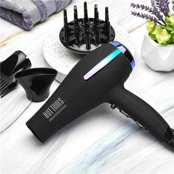 HOT TOOLS Professional Rainbow Turbo Ceramic Hair Dryer | Less Frizz - Picture 5 of 7